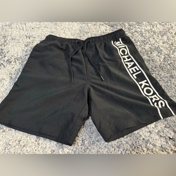 Michael Kors, Men’s Swim Shorts with 7” Inseam, in Black, US Size: Small - Picture 2 of 6